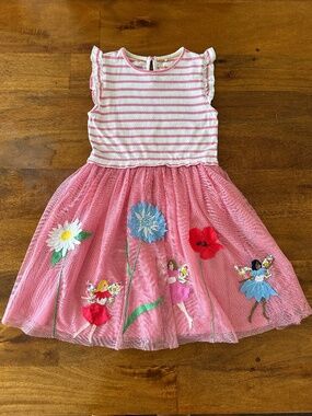 Mini Boden Tulle Dress - Formica Pink Flower Fairy